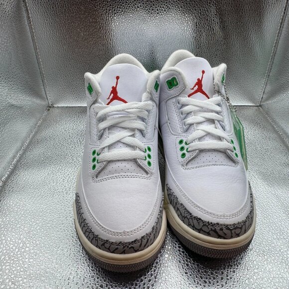 Size 6.5W/G5Y Air Jordan 3 Retro White Red Lucky Green Athletic Shoes CK9246-136 - Picture 3 of 8
